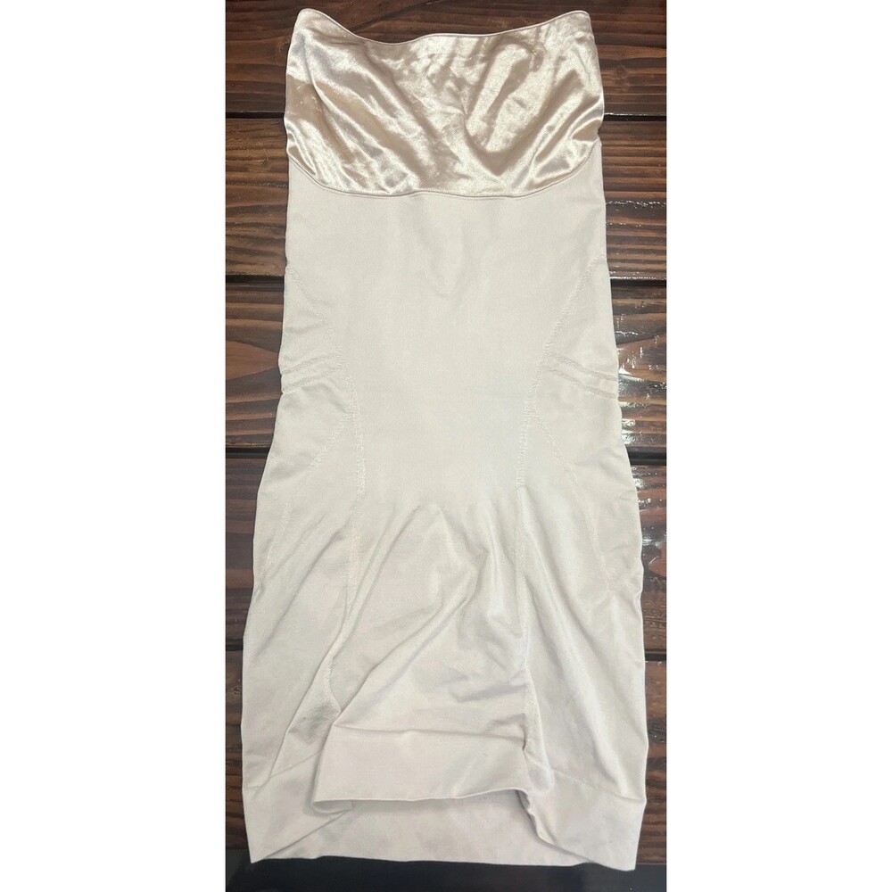 Spanx Slimmer & Shine Strapless Slip Rose Gold Size Small Nude Slimming Shaping